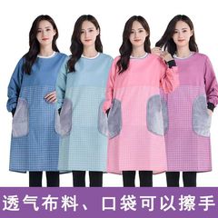 Autumn/Winter Kitchen Apron Anti-stain Household Adult Breathable Cooking Cover-up Dress for Women Fashion Durable Long Sleeve Coverall