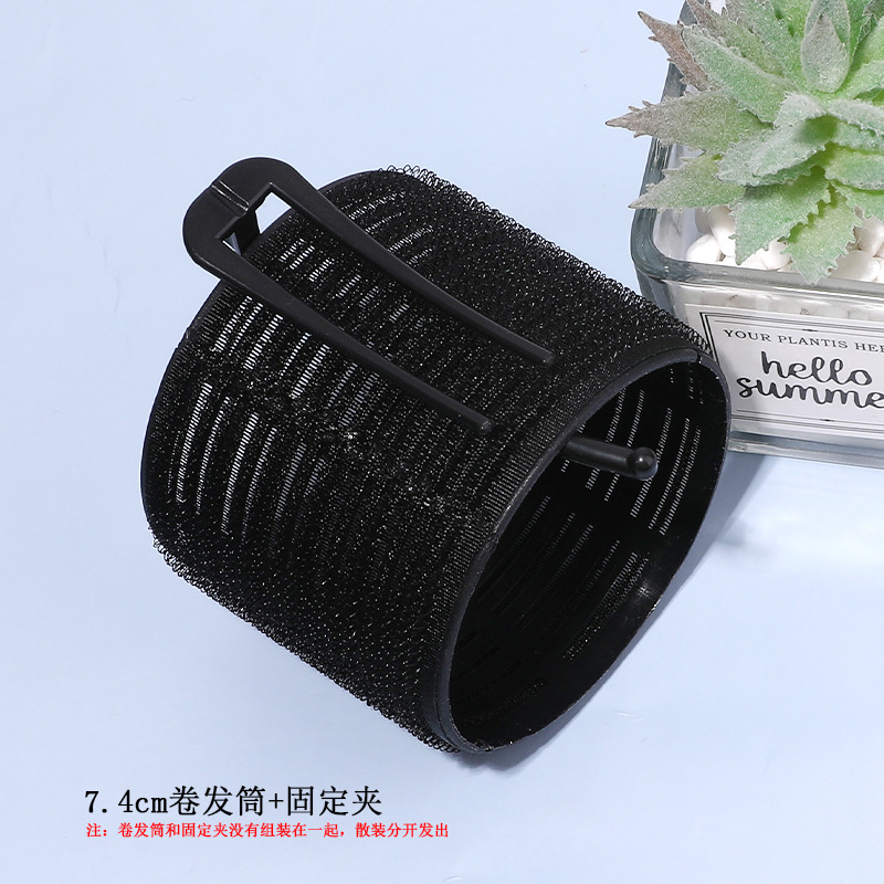 대량 7.4cm 검은 머리 curler + 고정 클립