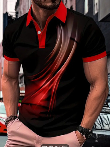 2025 Original Factory Wholesale Summer Trendy Minimalist Comfortable Business 3D Digital Printing Collar Men's POLO Shirts