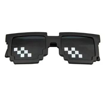 Gafas de fiesta de mosaico de celebridades de Internet para hombres y mujeres, artefactos divertidos, estudiantes, gafas de sol negras, gafas de sol de píxeles personalizadas