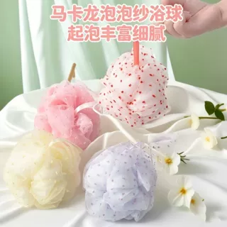 ins波点浴球搓澡球起泡沫日系可爱柔软沐浴球洗澡球少女心浴花