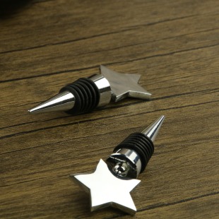 Cross-border supply DIY epoxy wine bottle stopper five-pointed star single-sided wine bottle stopper creative sealed fresh metal
