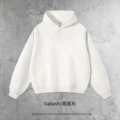 Boxy Fit Hoodie - Oatmeal Gray