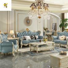 真皮沙发组合欧式小户型全实木简欧客厅沙发轻奢家具套装美式沙发