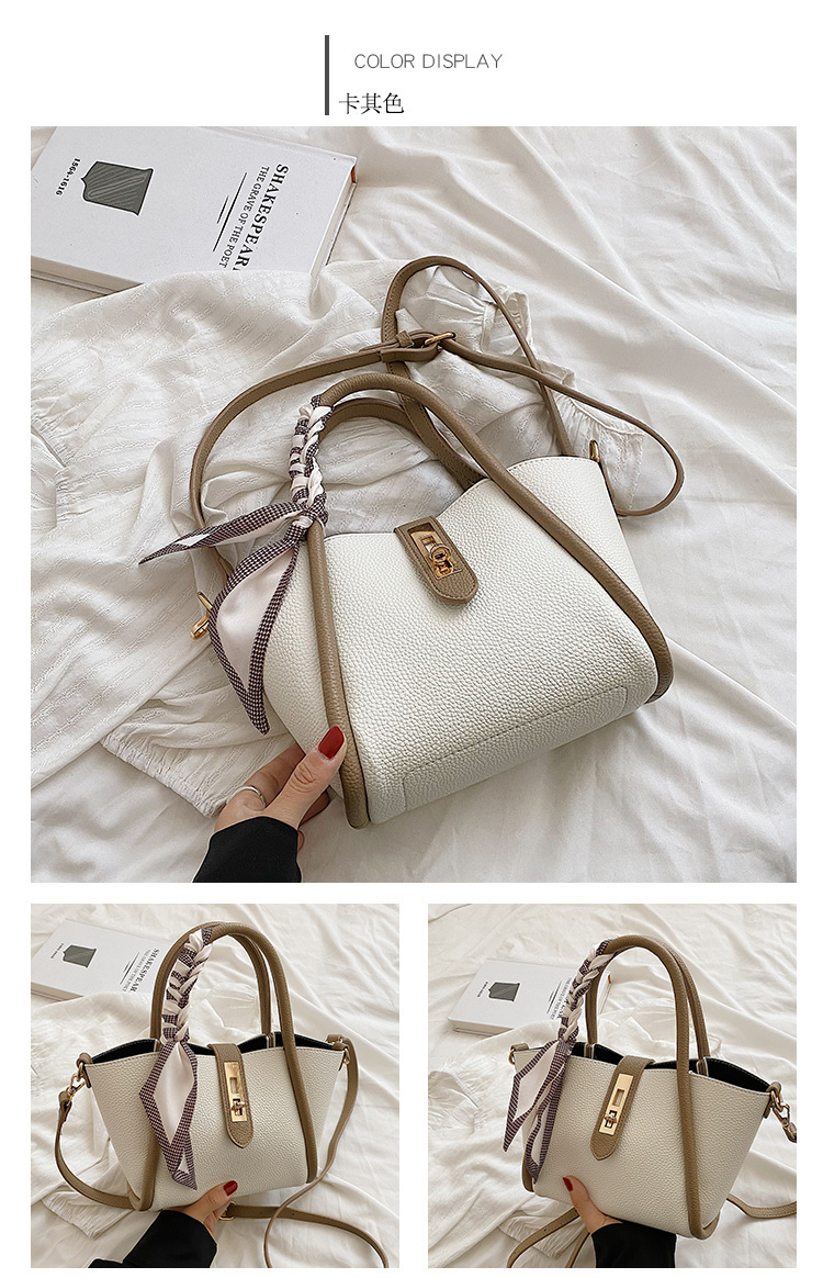 The new trendy women's bag for the summer of 2025, a simple commuting bucket bag with a large capacity and a single-shoulder handbag for women undefined