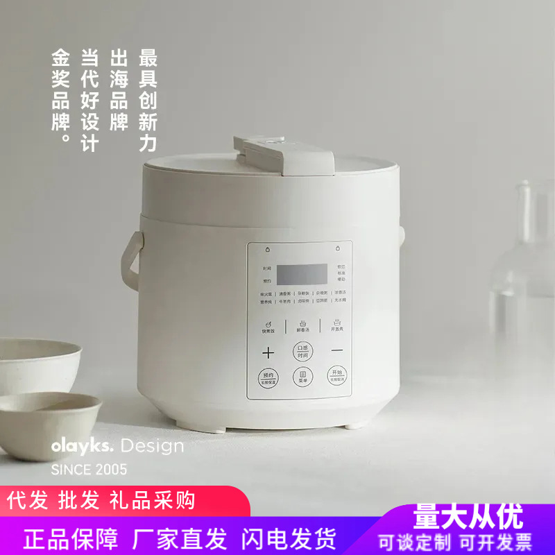 【】Olayks Instant Non-Coated Electric Pressure Cooker for Home Use, Small Mini L Pressure Cooker Rice Cooker All-In-One