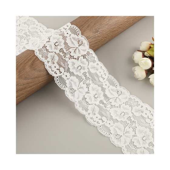White Lace Stretch Nylon Lace Fashion Underwear Clothing Lace Accessories Factory in stock