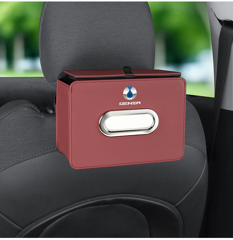 Suitable for Denza D9/N9/Z9gt/N8L/N7 car-mounted foldable tissue box, rear seat storage tissue bag, storage box