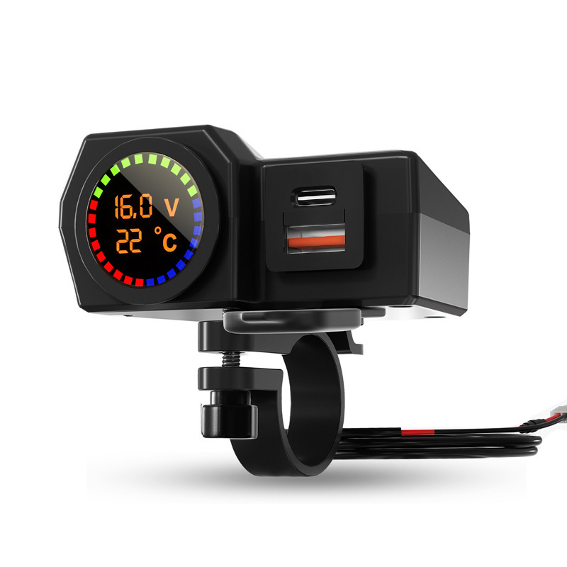 One-To-Three Motorcycle Charger with Voltage and Temperature Monitoring, USB Phone Charger for Vehicles, Pd Car Charger Wholesale