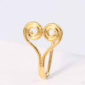 Fashionable nose piercing, diamond stone inlay, nose clip, European style