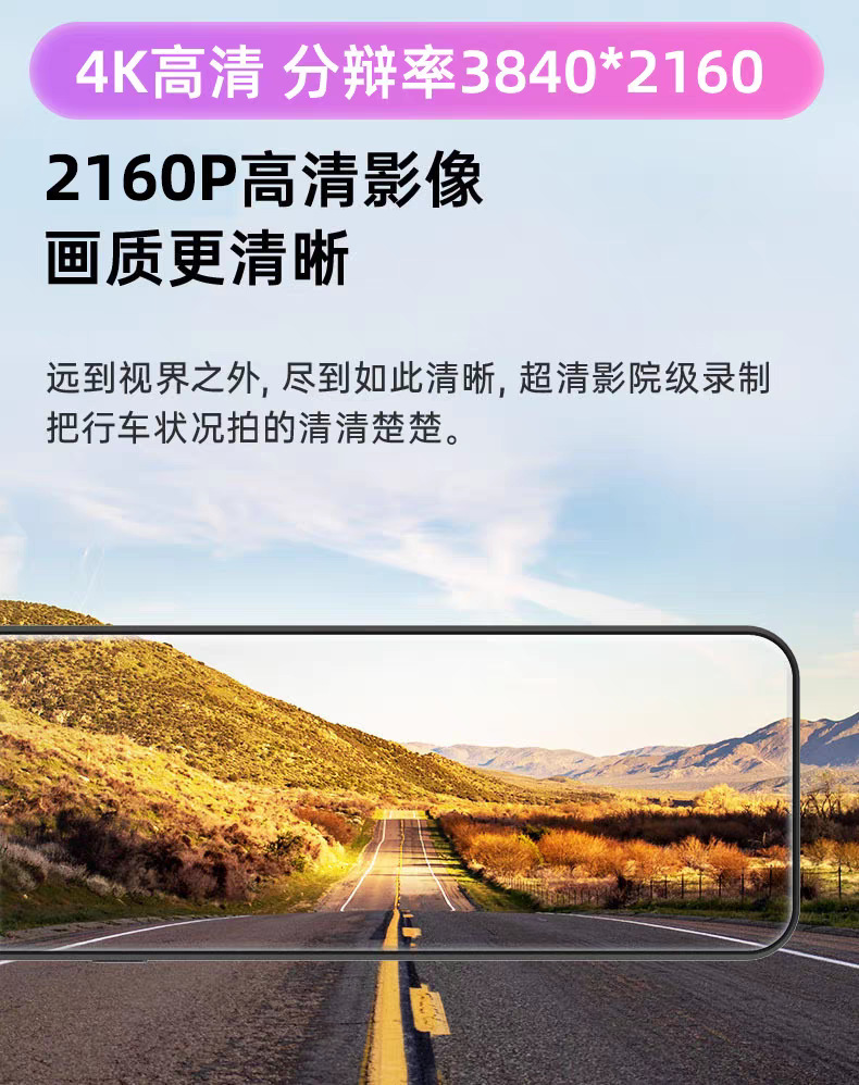 New 360-Degree Panoramic Driving Recorder 4K High-Definition Four-Recording Anti-Scratch Car Blind Spot Monitoring 24-Hour Video Bsd