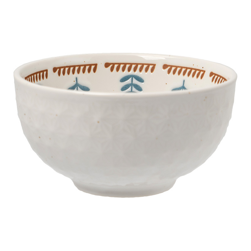 Japón estilo retro dibujado a mano pequeña flor cerámica doméstica cubiertos de arroz tazón de ensalada tazón de fideos tazón de sopa tazón de desayuno