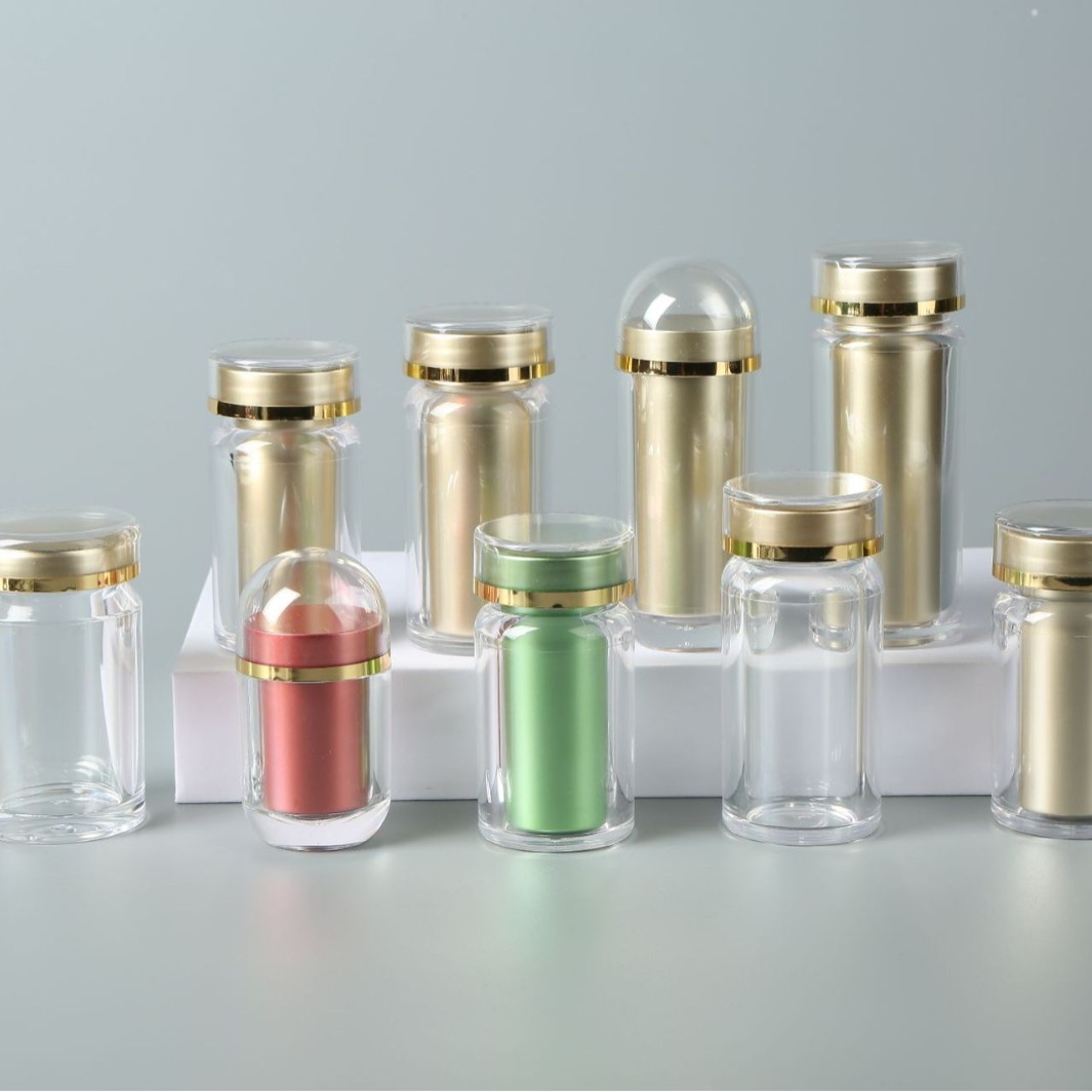 定制高档保健品瓶含内胆3060糖果压片药石斛熊胆粉密封亚克力瓶子
