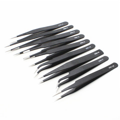 1.0mm tweezers straight tip pointed tip curved tip flat tip multi-function gripping hardware tools mobile phone disassembly factory supply