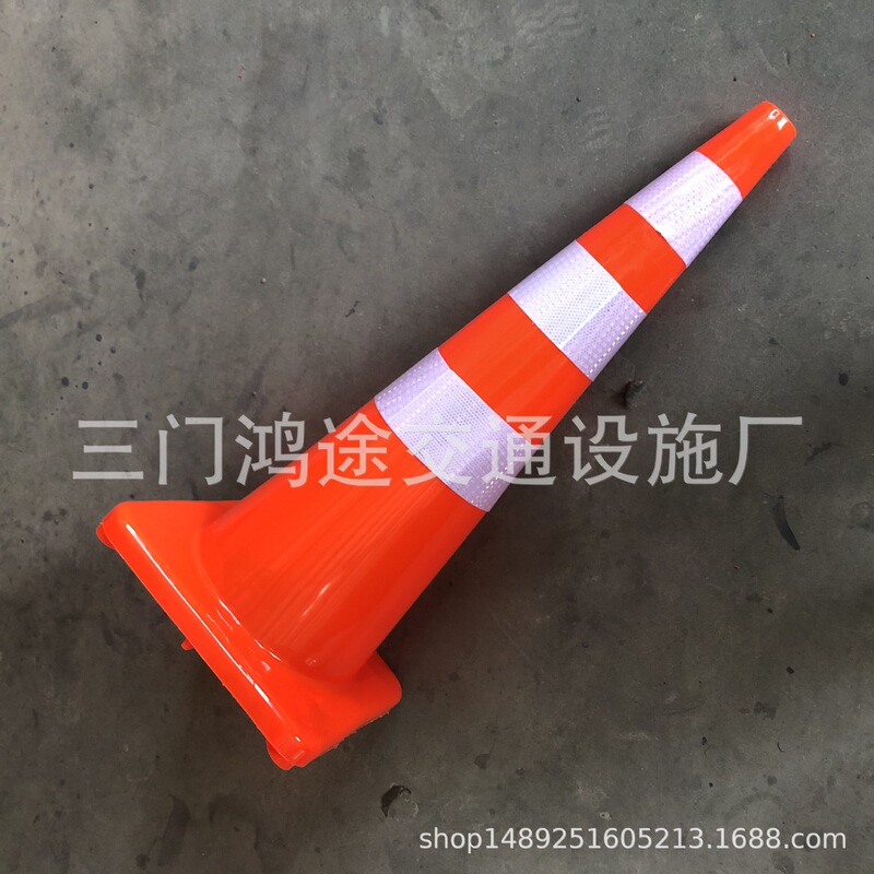 PVC 反射道路コーン 90 センチメートルフルレッドオレンジ白円錐アイスクリームコーン道路建設安全交通警告コーン|undefined