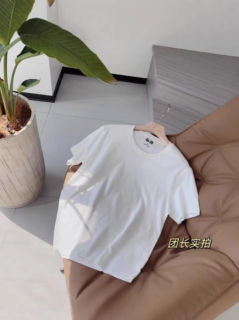 2024 Summer New Youjia Pure Cotton T-shirt Trendy All-match Unisex Loose Round Neck Short Sleeve Breathable 5