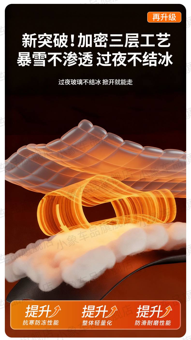 Car Snow Cover, Front Windshield, Anti-Frost, Anti-Snow and Anti-Freeze Cover, Winter Car Cover, Winter Thickeneded Car Cover