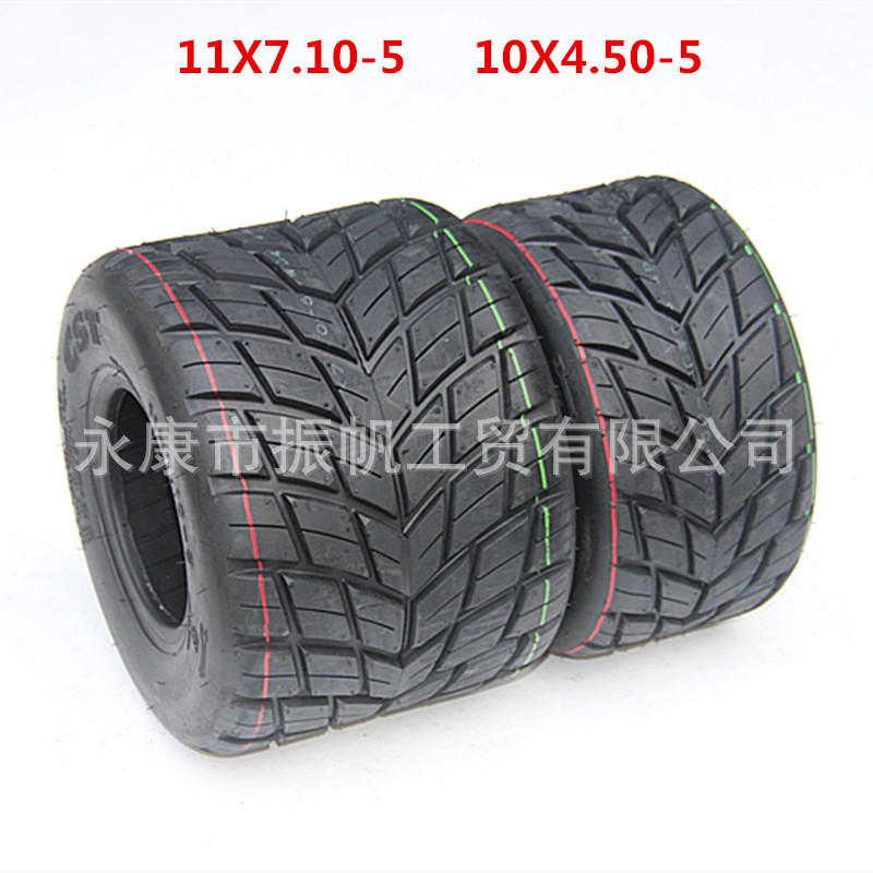 Non-Slip Wear-Resistant Tires 11X 7.1-5inch 10X4.50-5 Kart Rain Tire Track Competitive Cst Tire