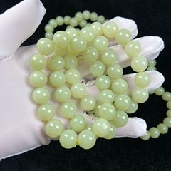 工場は天然の和田玉の黄色の口の玉の手の串のファッションの個性の黄色の口の12mmのブレスレットのdiyを供給して玉を配合します。