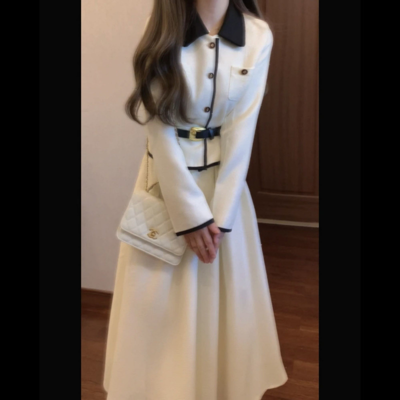 冷淡风盐系穿搭套装女秋冬季2025新款法式高级感连衣裙两件套洋气|undefined