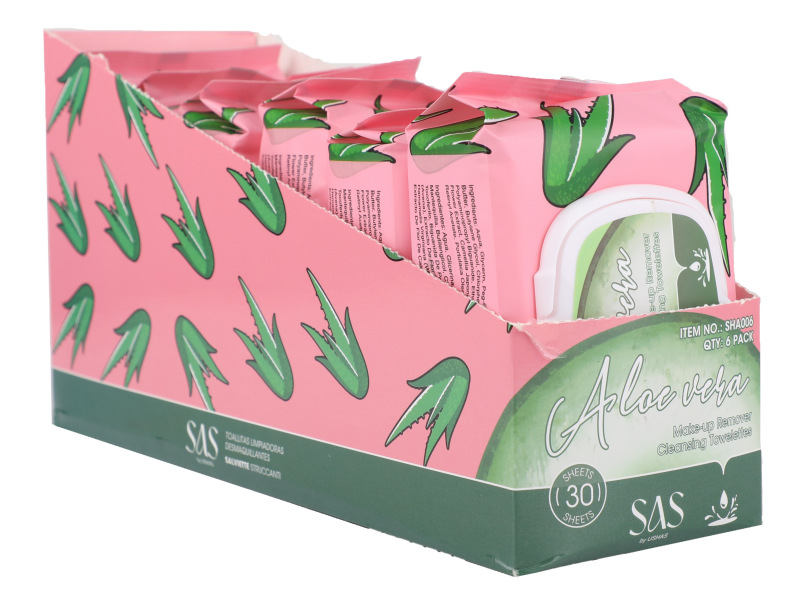 USHAS Desmaquillador de punto transfronterizo europeo y americano Toallitas Desmaquillador desechable Limpieza profunda, suave y no irritante SHA007