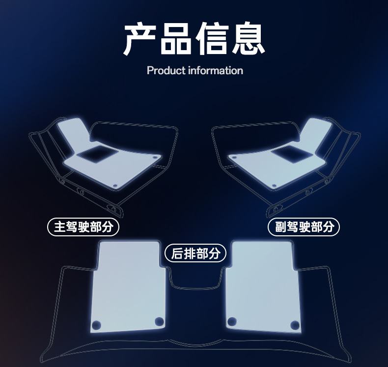 Suitable for 26 Models of Aion I60, Full-Coverage Car Floor Mats, Interior Decoration Modification Accessories, Trunk Mats, Car Mats