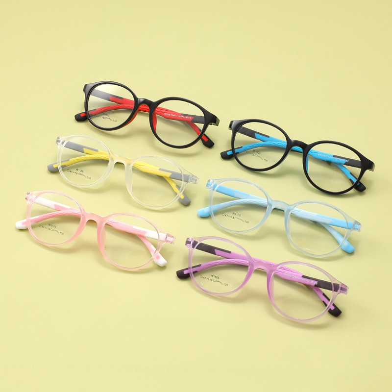 兒童硅膠眼鏡框雙色包膠PPSU親膚材質男女同款學生眼鏡架批發1125