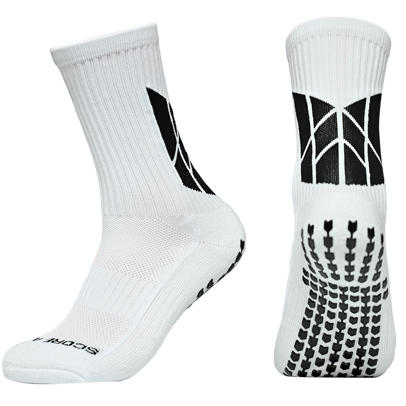 Zt01 Adult Mid-Calf Football Socks with Anti-Slip Rubberized Towel Bottom, Sports Basketball Socks for Professional Competition, Breathable and Sweat-Absorbent