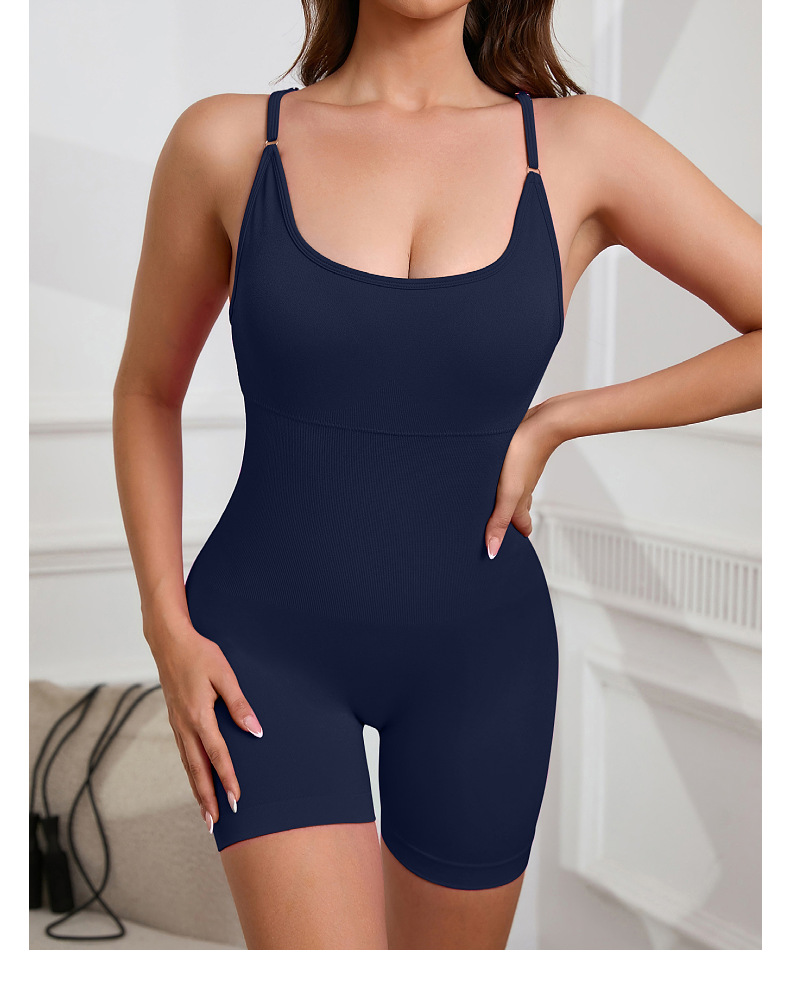 172g Weight Sports Dress Dresses Type Chemical fiber blending Fabric Type Bodysuits Tops Type Gym Occasion Butt Lift Function Fitness Style 22-Color Seamless Yoga Clothes Sexy Beauty Back One-Piece Jumpsuit Fitness Sportswear Women's Bombshell 18