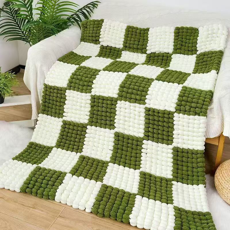 밀크화이트+빅그린_실볼 5개+공구 (스카프뜨기 1.6m * 16cm )