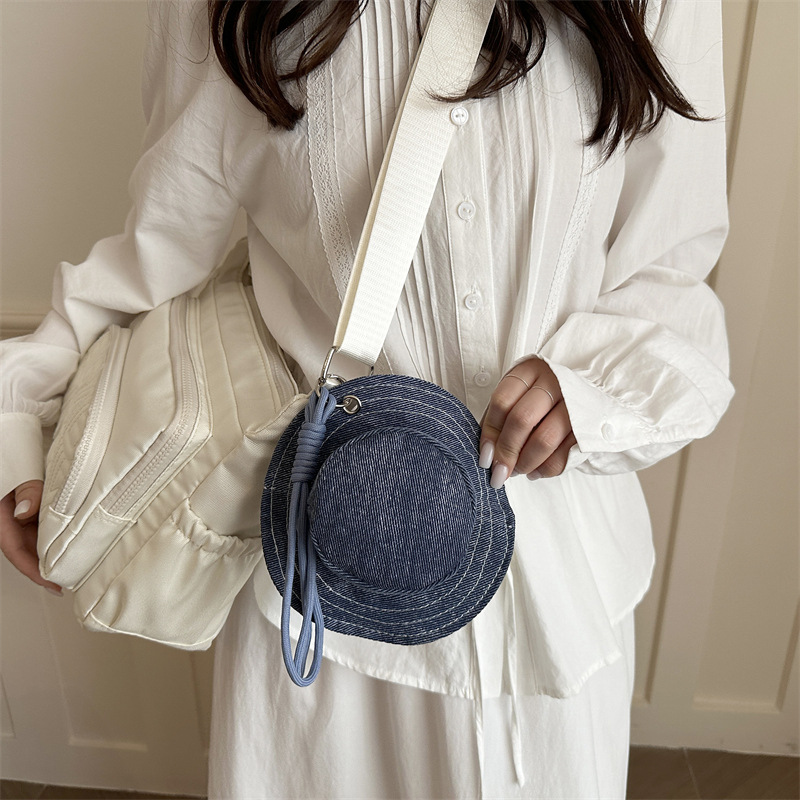 Cross-border 2026 nueva mujer simple bolso de sombrero de costura de automóvil bolso de moda de mujer bolso de bolso de nicho