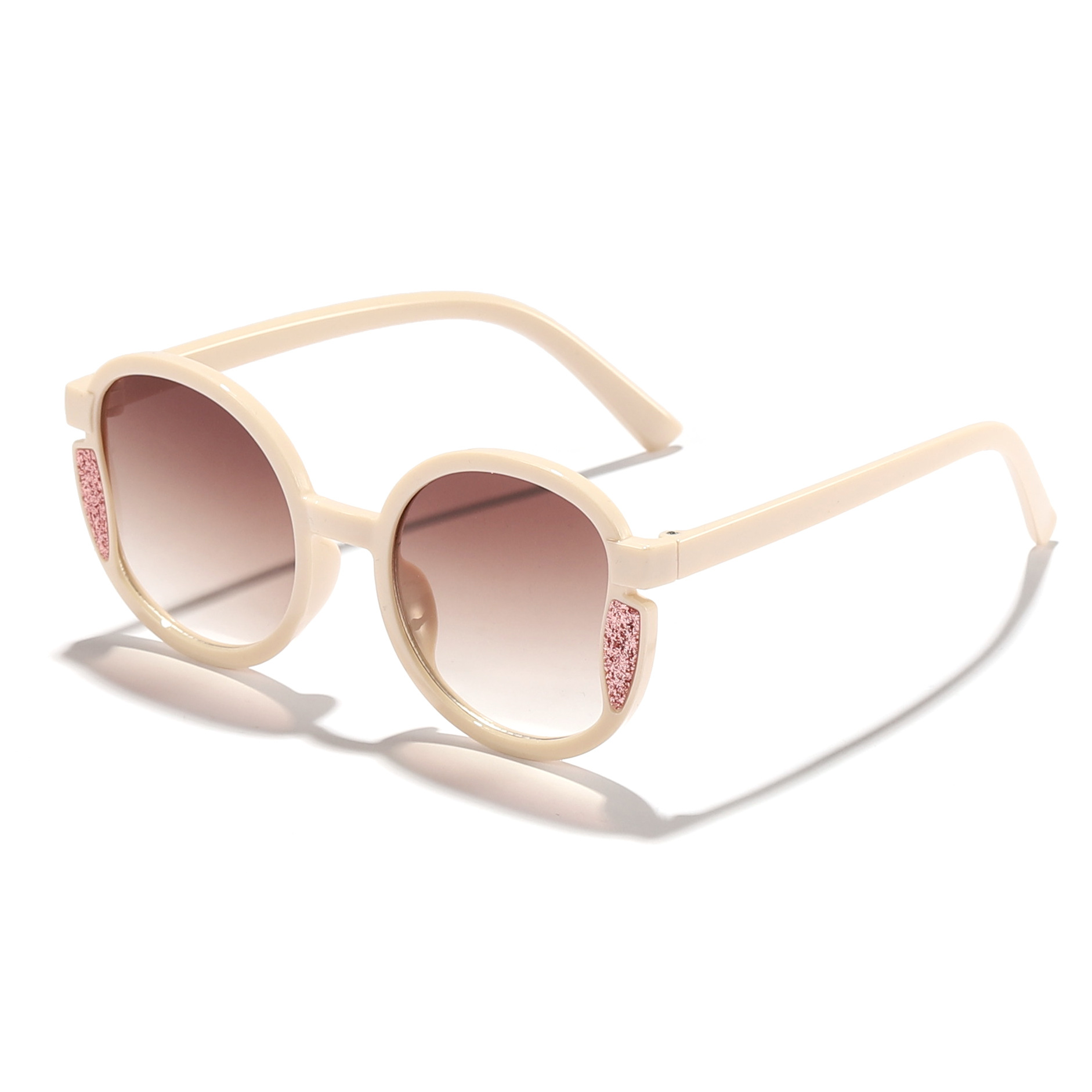 Nuevos macarons transfronterizos para niños Gafas de sol de marco redondo de flash fino a juego Gafas de sol al aire libre de tiro callejero para bebés lindos