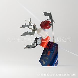 High-Pressure Water Gun Car Wash Water Gun Pneumatic Tool 5Pc Set Dust Blowing Gun Cleaning Gun Tire Pressure Gun High Atomization Spray