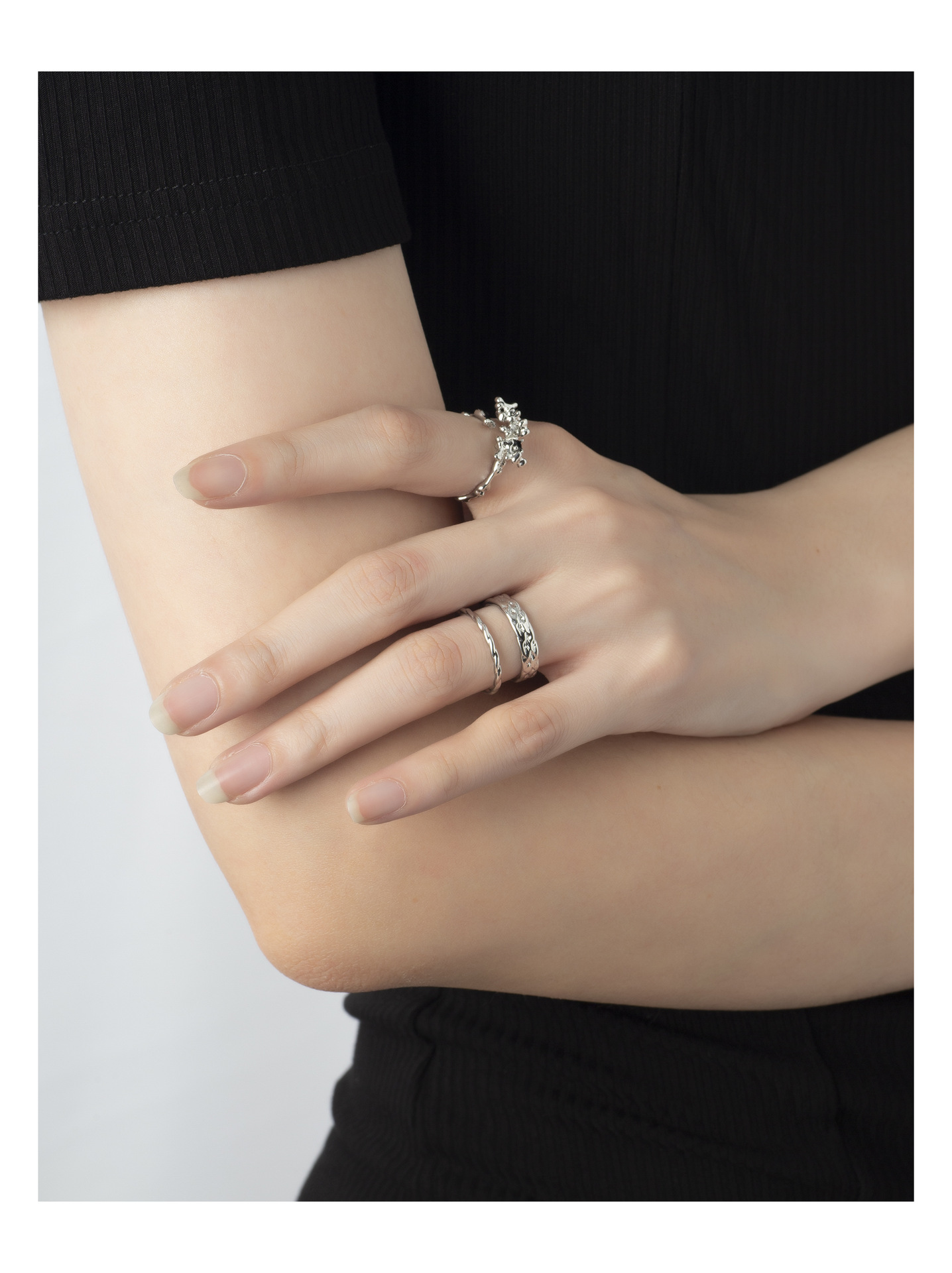 Fashion Geometric Copper Plating Zircon Open Ring