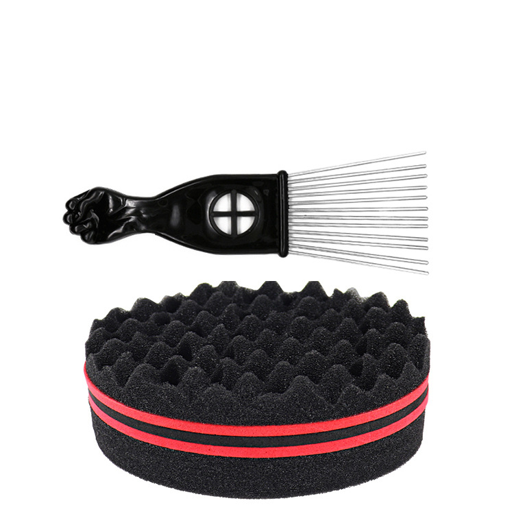Comercio exterior AliExpress negro perm peine traje africano sucio trenza cuidado herramienta esponja forma peine aguja de acero insertar peine