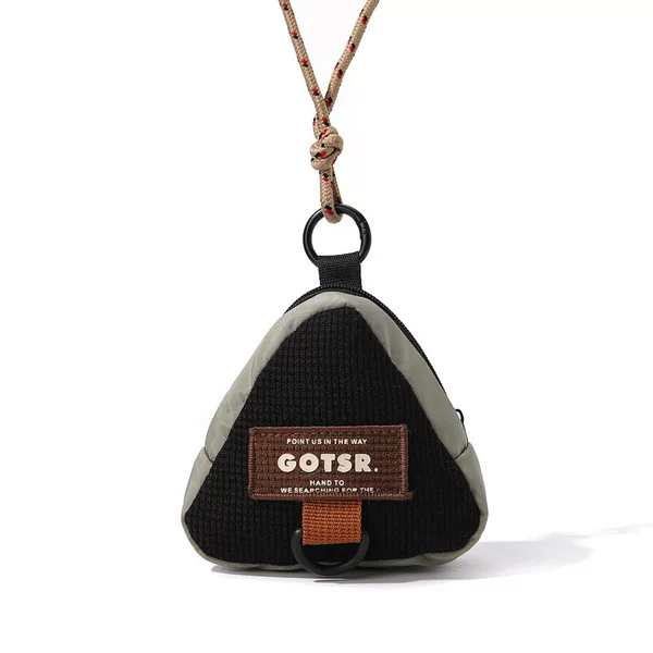 New Triangle Key Bag Coin Purse Hanging Neck Bag Trendy Brand Storage Bag Gift Distinctive Creative Leisure Satchel Student