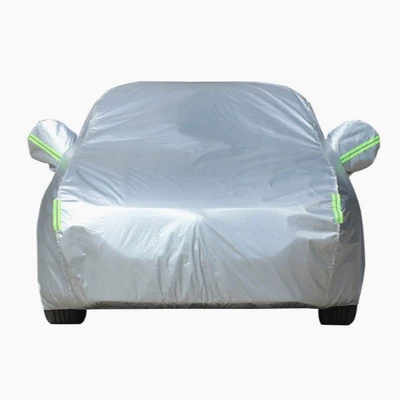 Cross-border in stock car car coat raincoat dustproof sun thick Oxford cloth black four seasons suitable for full cover 190T car cover (Car clothing) - m-silver