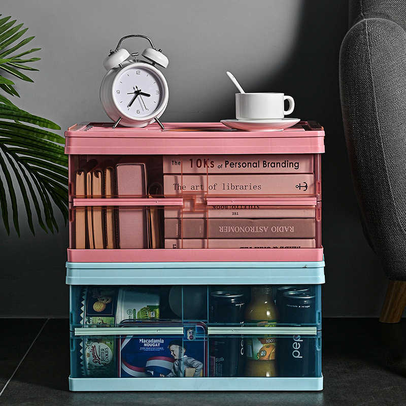 新款可折叠收纳箱 车载后备箱储物箱 大号家用塑料大容量置物箱