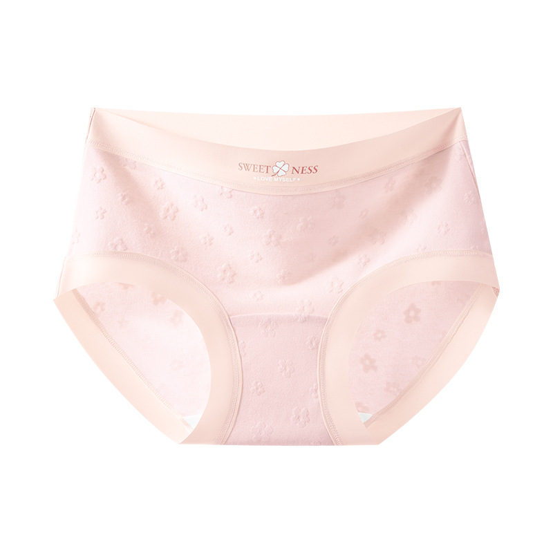 Bragas de algodón con entrepierna alargada ~ A calzoncillos de cintura media de algodón para niñas 10A entrepierna antibacteriana entrepierna de algodón entrepierna transpirable para mujer