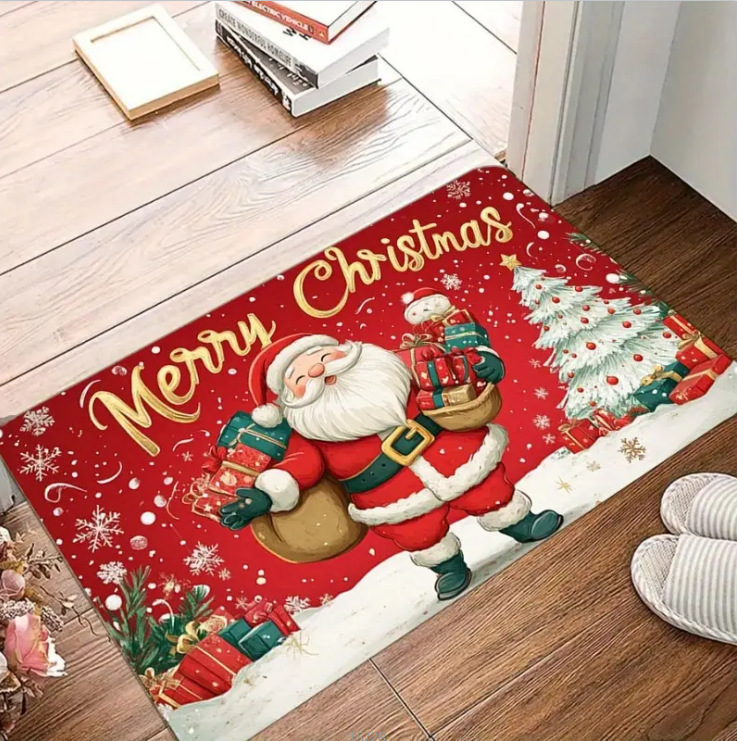 Amazon transfronterizo puerta de entrada alfombra de suelo de lana de cristal de Navidad alfombra de suelo de lana de cristal americana fácil de cuidar alfombra de pies resistente al desgaste image 20