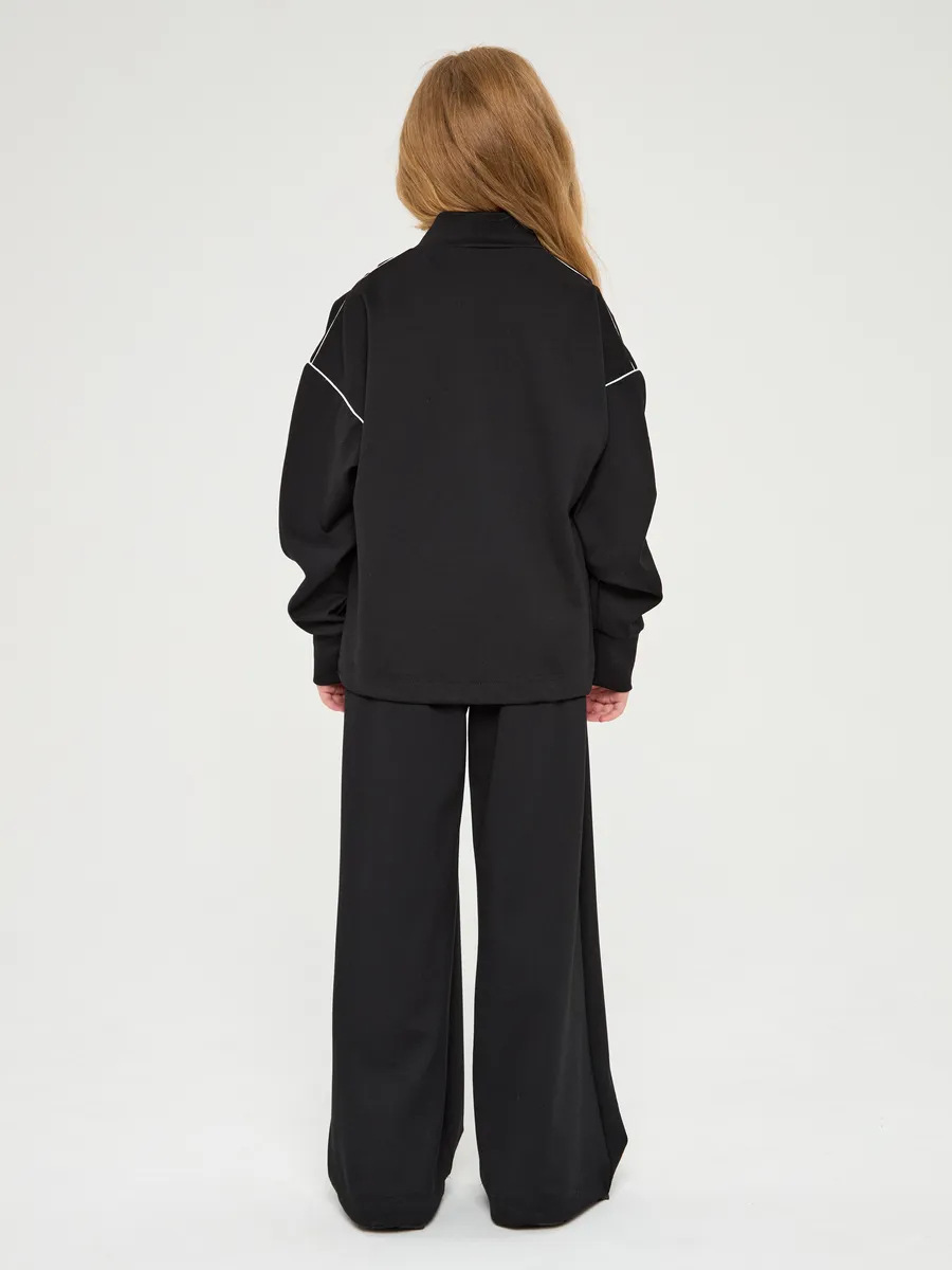 Mädchen Freizeit Streetstyle Zweiteiler Mit Half Zip Pullover_voghion.com