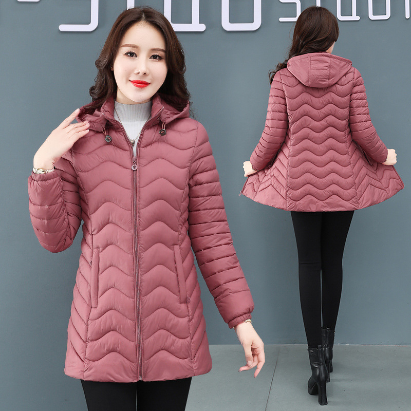 Chaqueta acolchada femenina invierno ligera