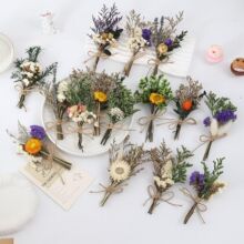 迷你花束天然永生花装饰盒喜糖伴手礼配件思恋迷你玫瑰勿忘我DIY