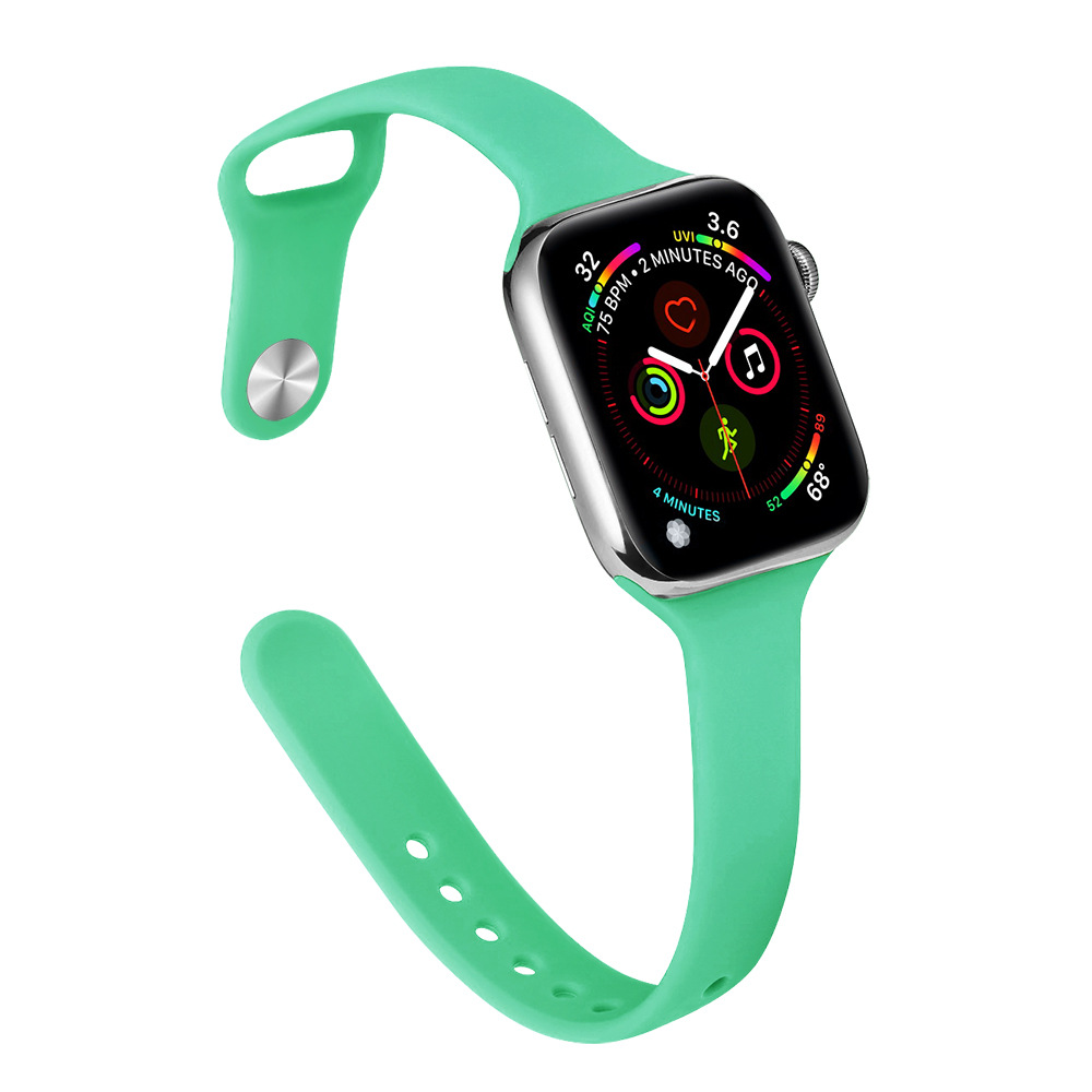 Aplicable Apple Watch correa Applewatch8SE7654 cintura pequeña correa de silicona delgada moda deportiva