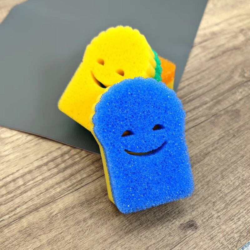 Sponge Thickened Smiling Face US Absorbent Magic Wash Bowl Double-sided Wipe Cleaning Block Kitchen Smear Cleaning Smear Cleaning Oil Sponge Thickened Smiling Face US Absorbent Magic Wash Bowl Double-sided Wipe Cleaning Block Kitchen Smear Cleaning Smear Cleaning Oil