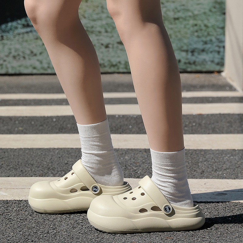 Women's Thick-Soled Clogs Summer, Versatile New Model, EVA Top Quality Non-Slip Breathable Fashionable Outdoor Sandals For Men_voghion.com