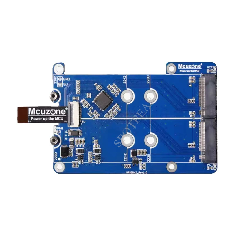 Raspberry Pi 5 MPS2280D PCIe to M.2 NVME двойной SSD Né Solid Drive PI5 Dual 2280