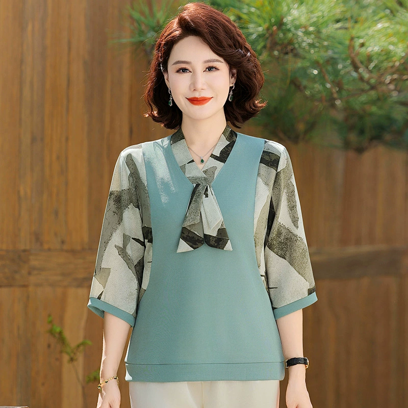 Женская мама среднего возраста весной и летом новый топ