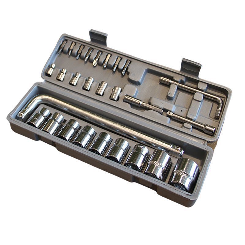 27-Piece Auto Repair Labor-Saving Tool Set Socket Bit Sleeve Wrench Car and Motorcycle Repair Household Tools
