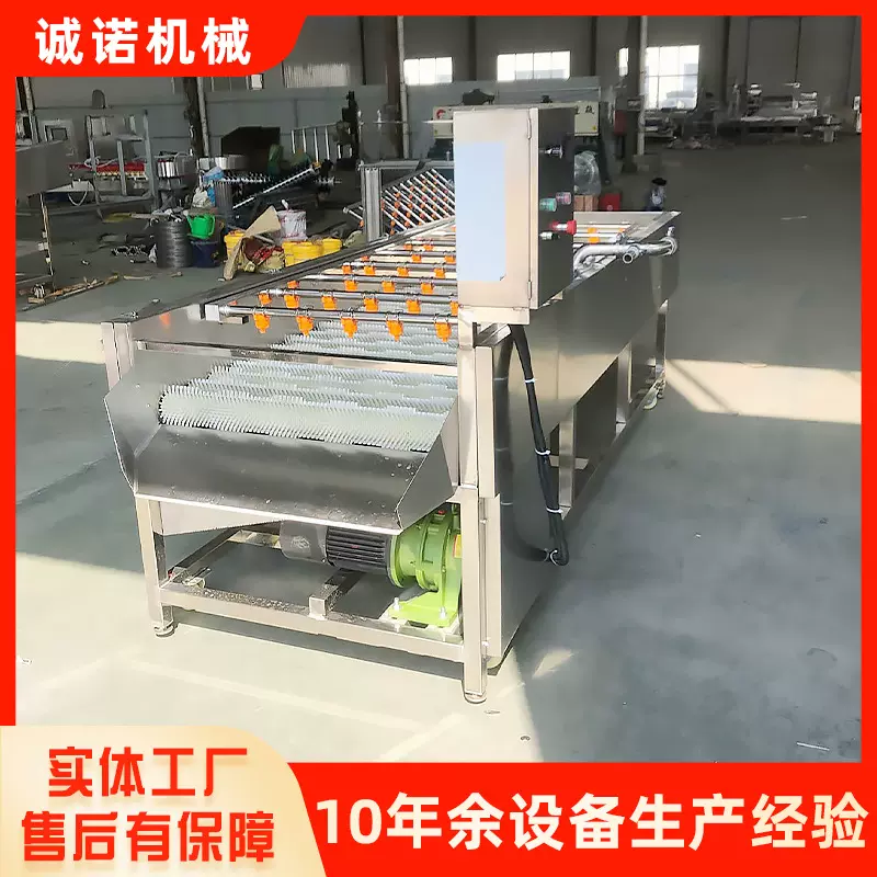 全自动不锈钢生姜花生毛辊清洗机 商用莲藕果蔬类去皮去泥机设备